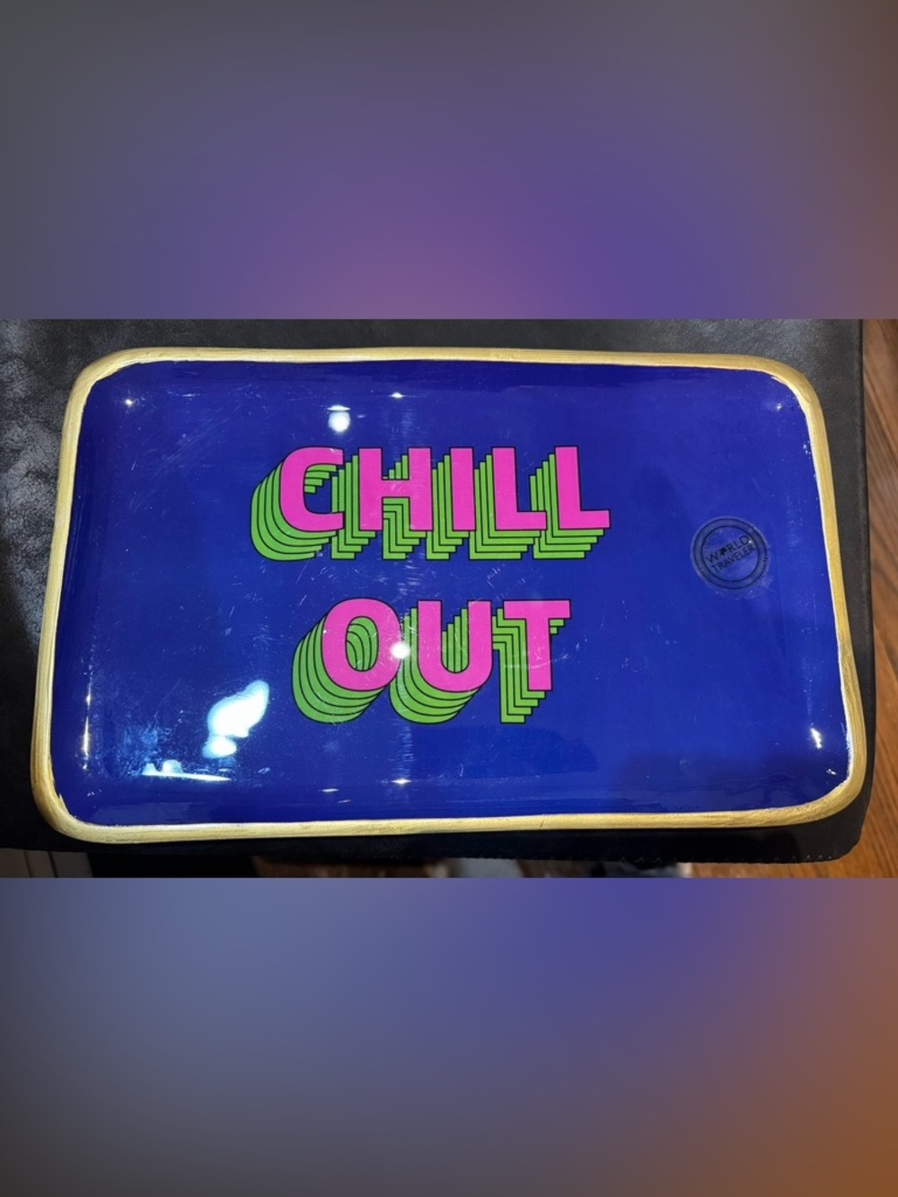 NWT Blue 'Chill Out' Decorative Tray